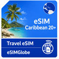 eSIM Caribbean 20 Areas Unlimited