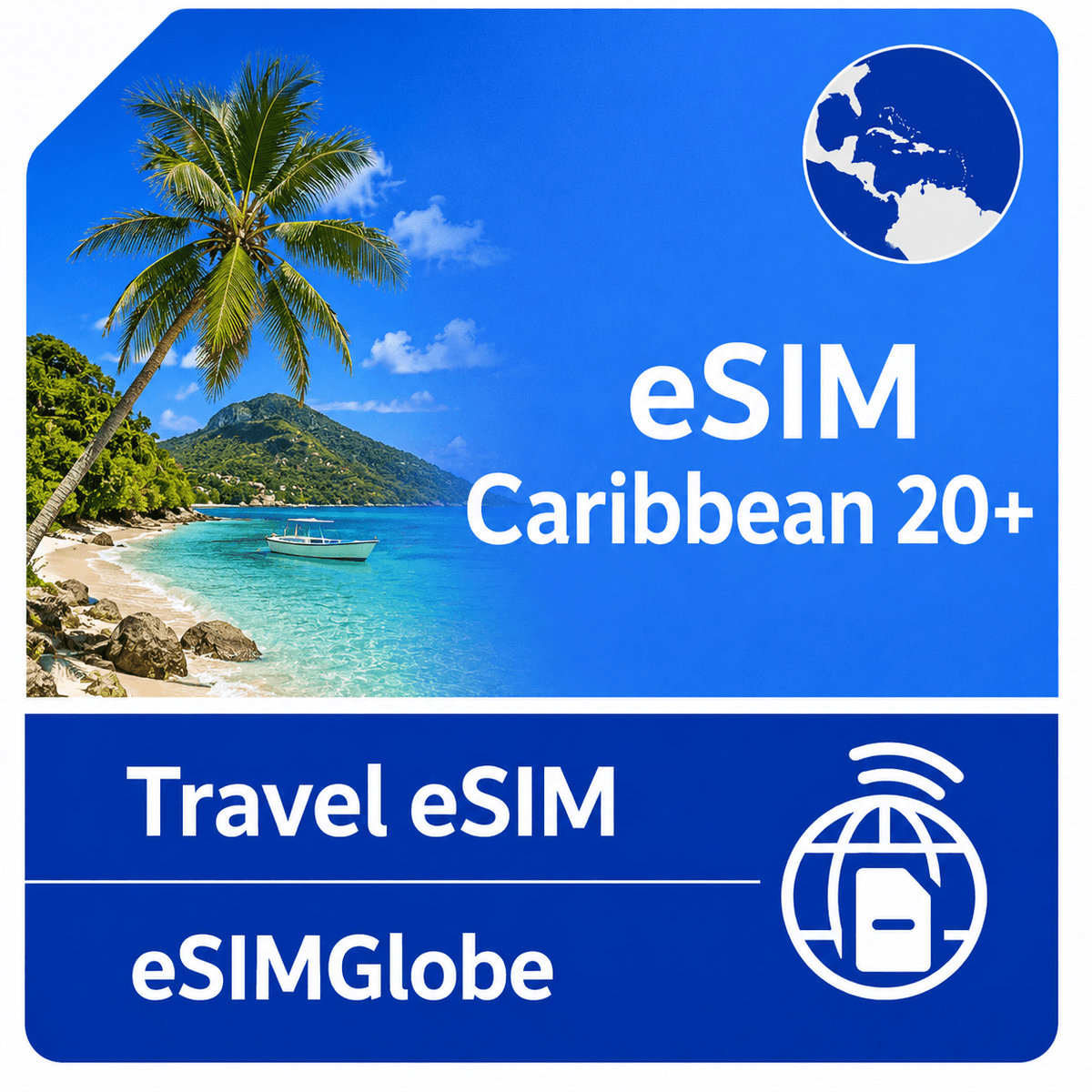 eSIM Caribbean 20 Areas Unlimited